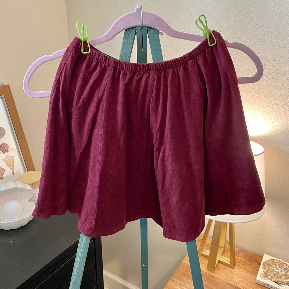 Brandy Melville Suede Mini Skirt